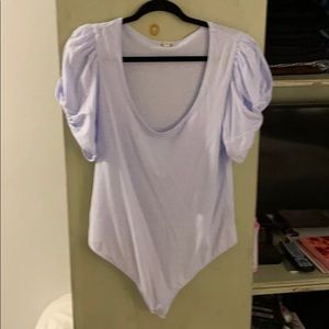 New free people blue bodysuit size large